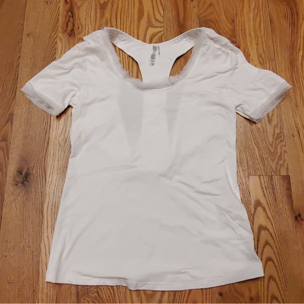 Off White Racerback and Rhinestone Top